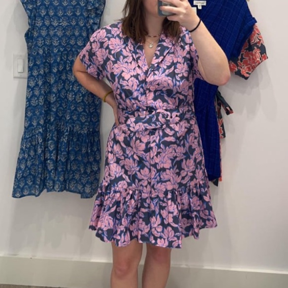 Hutch XL Peach mini dress navy purple in floral print - Picture 14 of 16